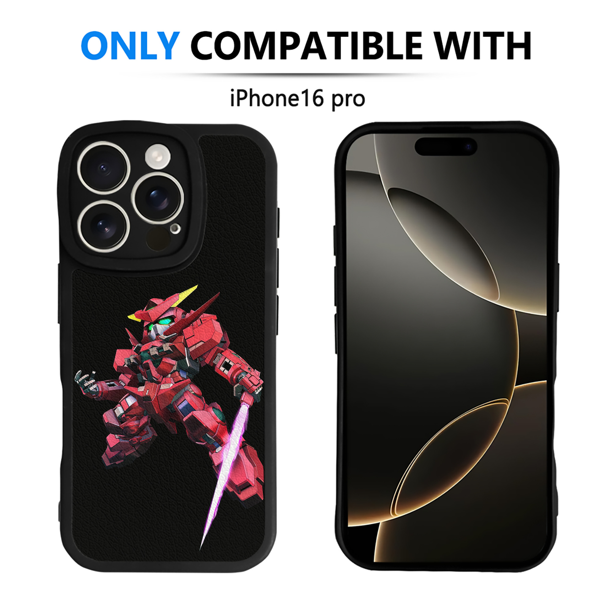 （画像用） 機動戦士ガンダム Mobile Suit Gundam 【iPhone 16シリーズ対応】シリコンスマホケース（レザー調） 材質：シリコン